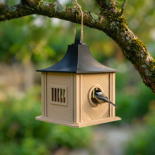 Modern 3D Printed Hanging Bird Feeder - Outdoor Garden Bird House Feeder