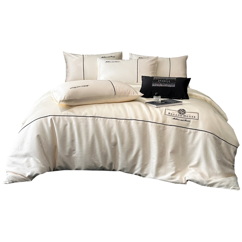 Luxury Lyocell Bedding Set–Ultra Soft Cooling 4-Piece Quilt Cover Set