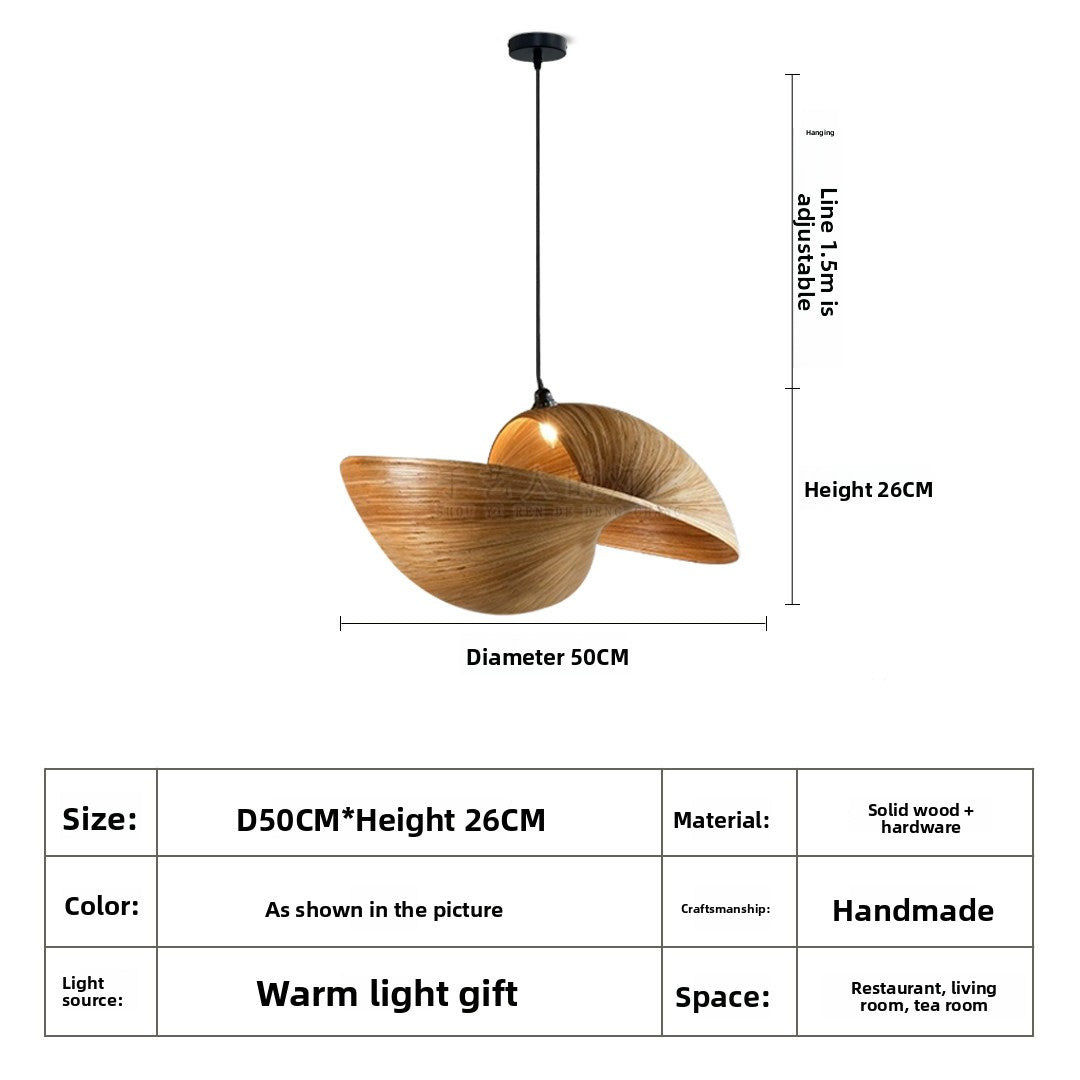 Handwoven Rattan Pendant Light - Japanese Wabi-Sabi LED Ceiling Light