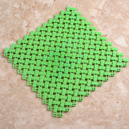 Connectable Non-Slip Bath Mat Tiles-Interlocking Bathroom Floor Mat-Waterproof Anti-Slip Shower Mat