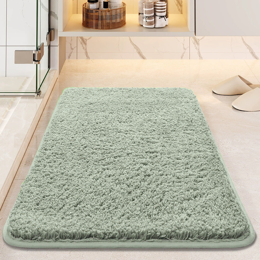 Soft Plush Non-Slip Bath Mat - Ultra-Absorbent Thick Bathroom Floor Rug Machine Washable