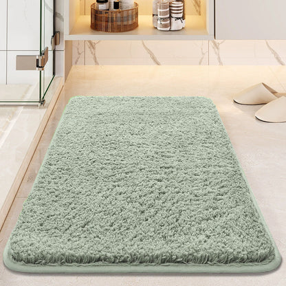 Soft Plush Non-Slip Bath Mat - Ultra-Absorbent Thick Bathroom Floor Rug Machine Washable