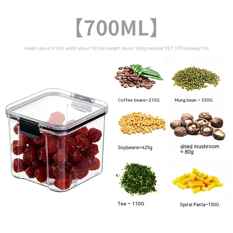 Airtight Food Storage Containers–BPA-Free Grain & Cereal Storage Set, Stackable Kitchen Pantry Organisers, Clear Plastic Containers