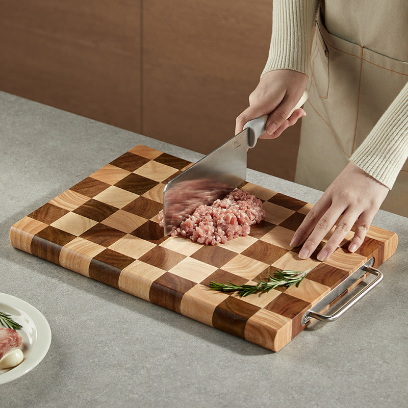 Mango Acacia Wooden Chopping Board–Modern Kitchen Cutting Board for Food Prep & Serving