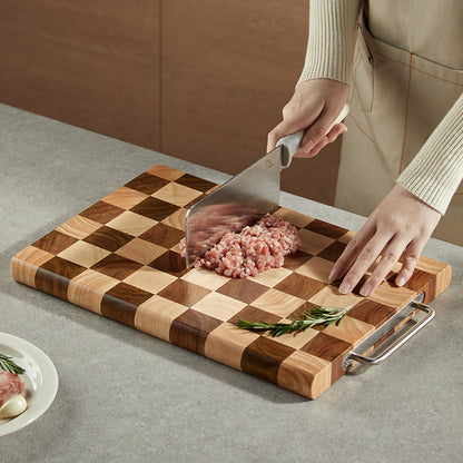 Mango Acacia Wooden Chopping Board–Modern Kitchen Cutting Board for Food Prep & Serving