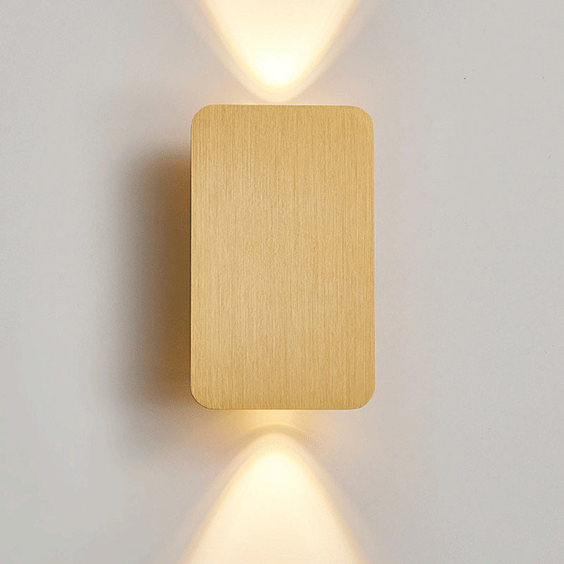 Modern LED Up Down Wall Light - Nordic Brushed Aluminium Wall Lamp for Bedroom & Living Room