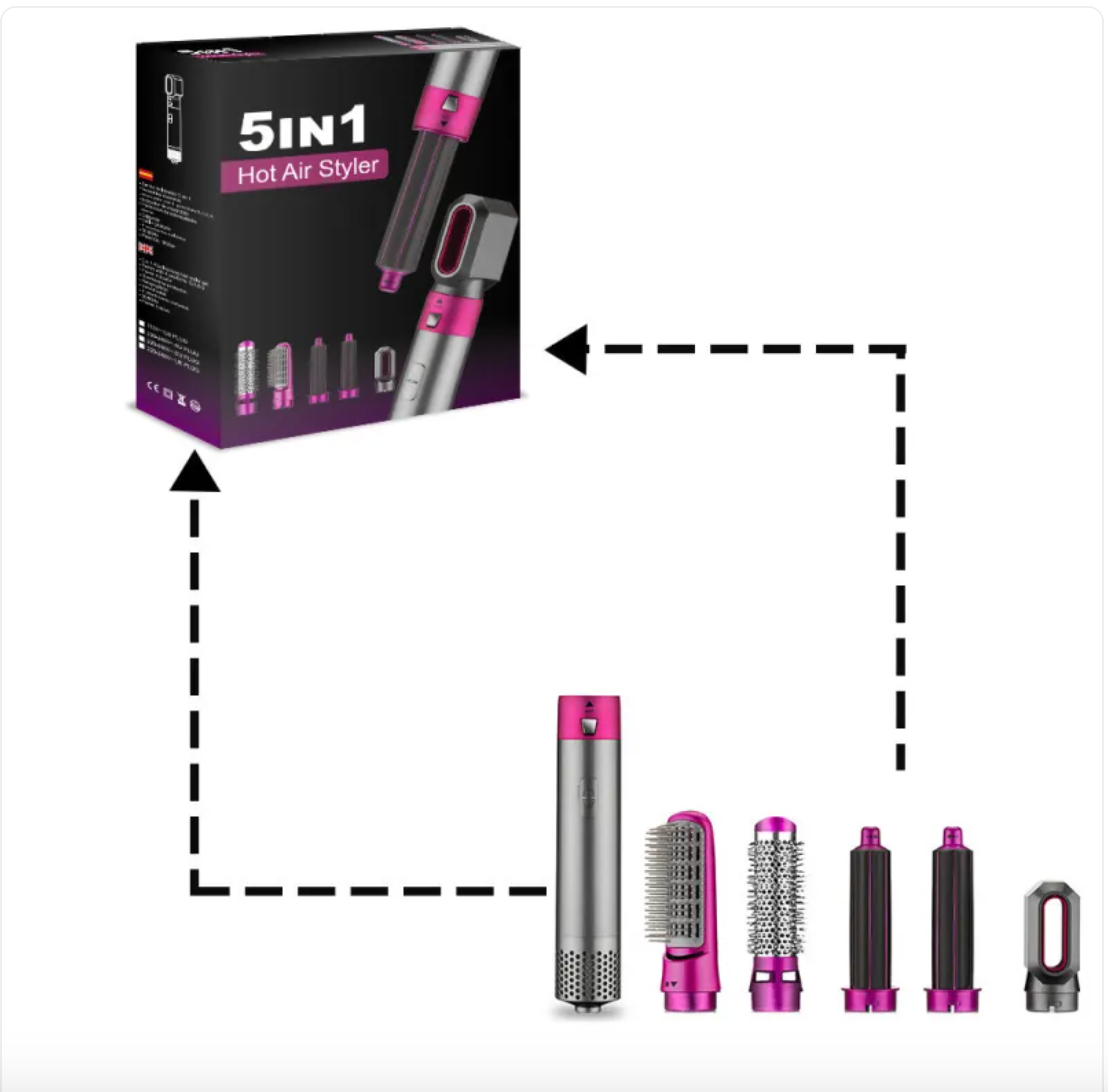 Multifunctional Hot Air Curling Iron–Constant Temperature Hair Styling Tool for Men & Women