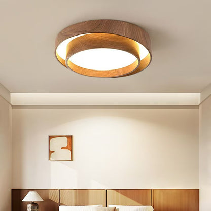 Japanese Minimalist LED Ceiling Light - 40cm Full Spectrum Flush Mount Lamp