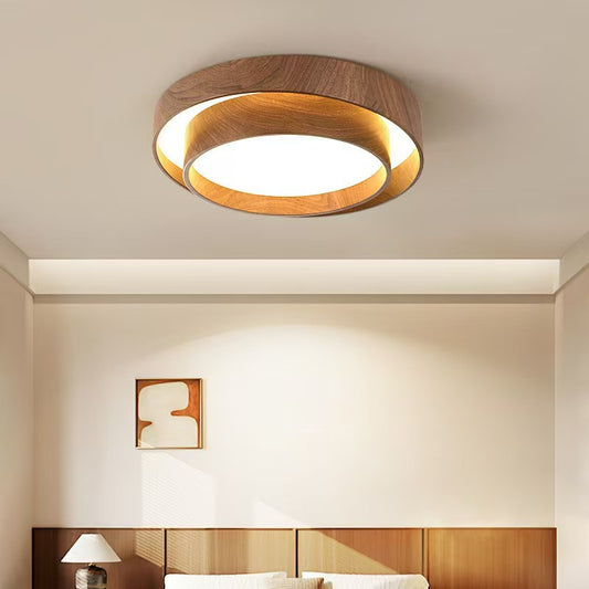 Japanese Minimalist LED Ceiling Light - 40cm Full Spectrum Flush Mount Lamp