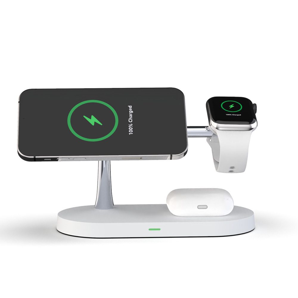 5-in-1 Wireless Charging Station–15W Fast Charging Dock for Phone, Watch & Earbuds