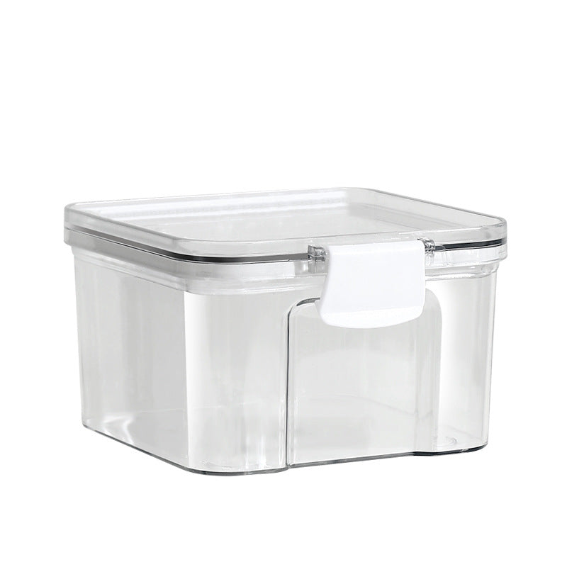 Airtight Storage Jar with White Lid–Stackable Kitchen Food Container, BPA-Free Grain, Snack & Tea Storage (460ml–1800ml)