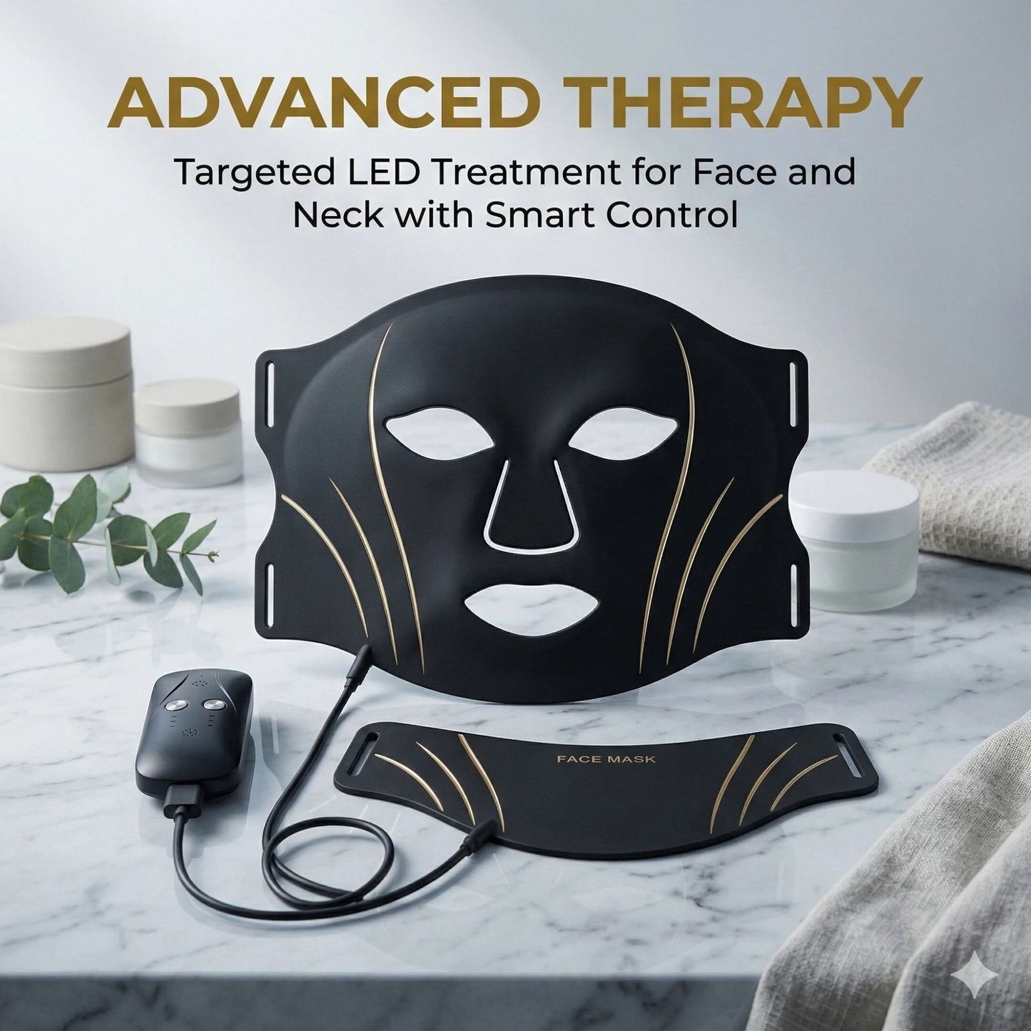 Premium LED Photon Therapy Face Mask–Rechargeable Silicone Light Therapy Mask