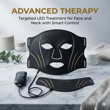 Premium LED Photon Therapy Face Mask–Rechargeable Silicone Light Therapy Mask