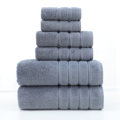 Luxury Combed Cotton Towel Set–Ultra Soft 6 Piece Bathroom Towel Collection