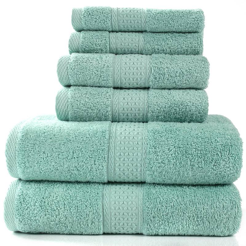 6 Piece Cotton Towel Set-Soft Absorbent Bath Towels Set-Luxury Bathroom Towels Quick Dry