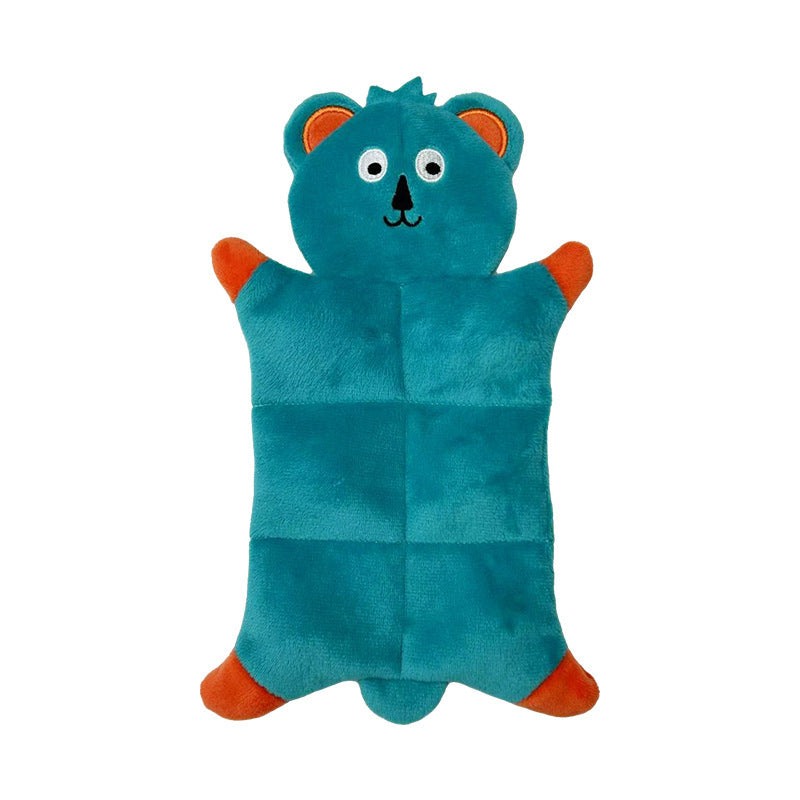 Stuffing-Free Plush Dog Toy–Squeaky Bite-Resistant Animal Chew Toy
