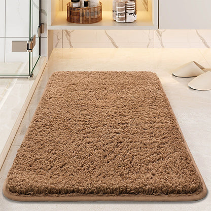 Soft Plush Non-Slip Bath Mat - Ultra-Absorbent Thick Bathroom Floor Rug Machine Washable