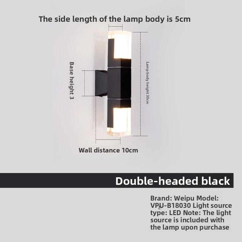 IP65 LED Wall Light - Waterproof Indoor & Outdoor Up Down Wall Lamp
