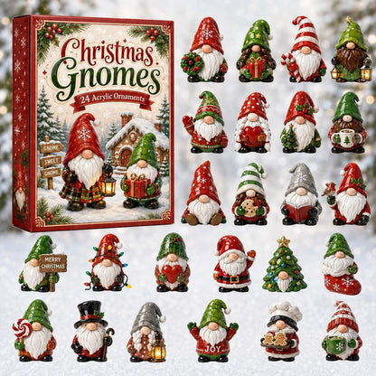 Christmas Acrylic Decorations Blind Box - 3mm Festive Santa, Gnome & Snowman Collectible Ornaments