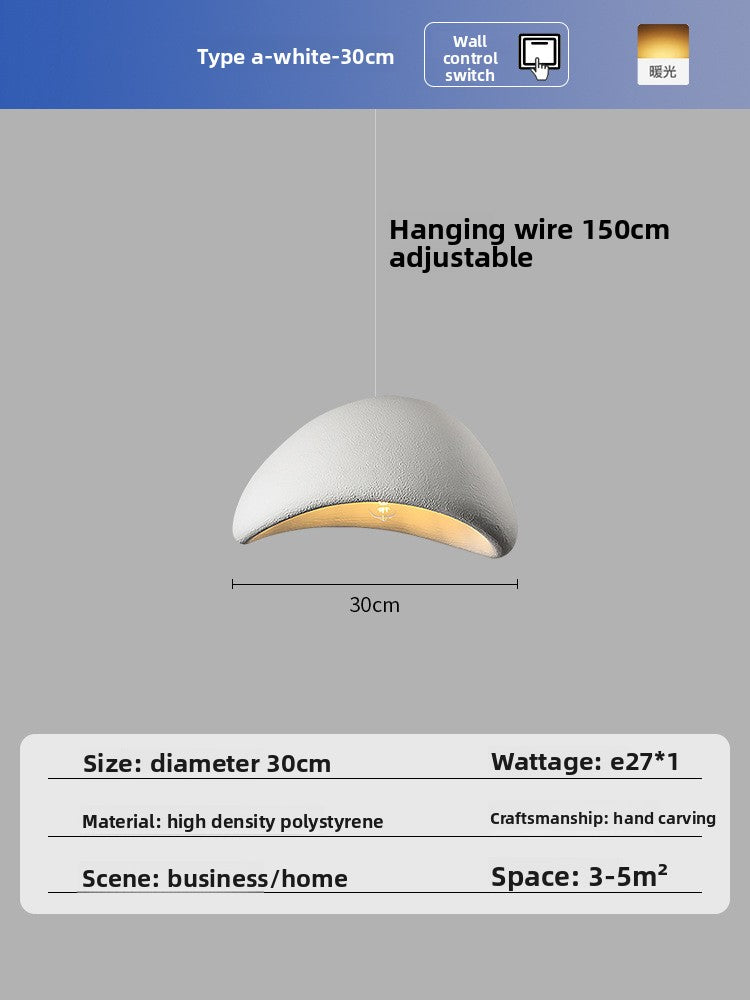 Wabi-Sabi LED Pendant Light - Modern Japanese Inspired Resin Hanging Ceiling Light
