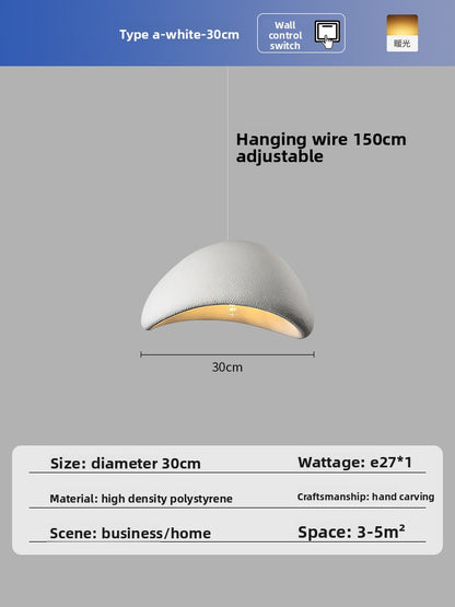 Wabi-Sabi LED Pendant Light - Modern Japanese Inspired Resin Hanging Ceiling Light