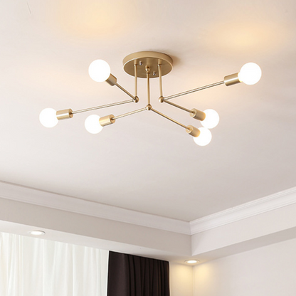 Modern Nordic LED Ceiling Light - Minimalist Iron Chandelier for Living Room & Bedroom