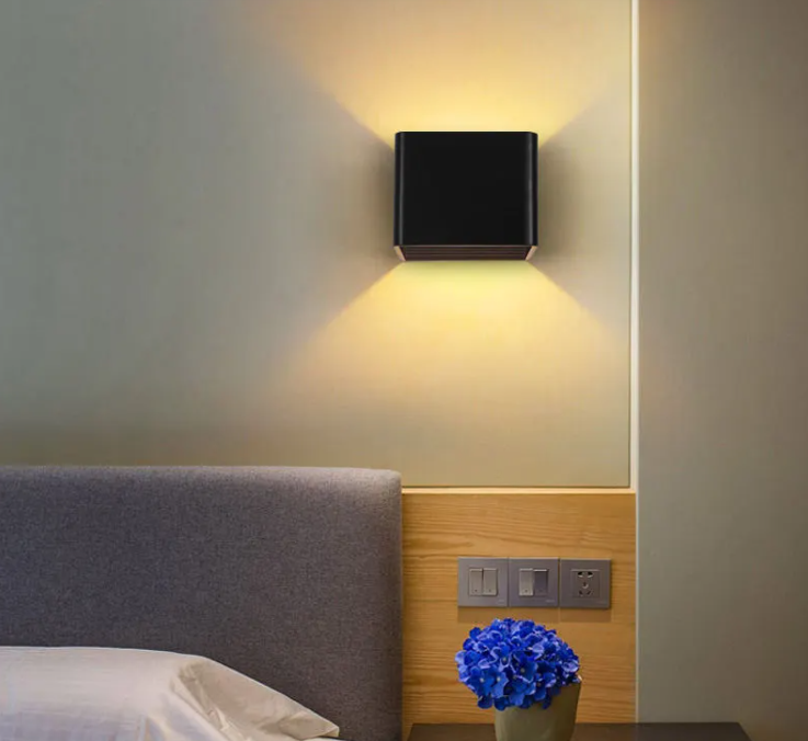 Rechargeable Bedside Wall Lamp-Wireless LED Night Light-Dimmable Modern Bedroom Reading Light with Adjustable Brightness