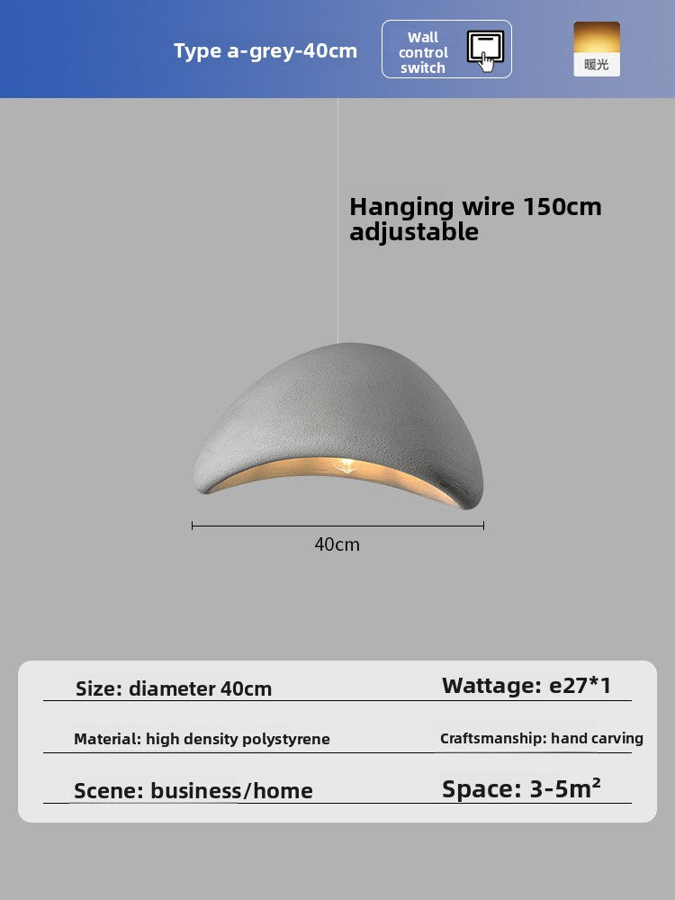 Wabi-Sabi LED Pendant Light - Modern Japanese Inspired Resin Hanging Ceiling Light