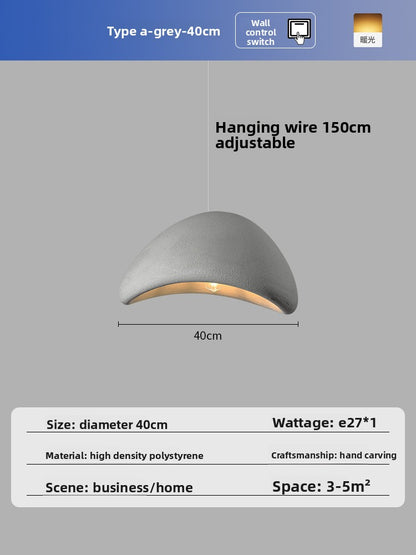 Wabi-Sabi LED Pendant Light - Modern Japanese Inspired Resin Hanging Ceiling Light