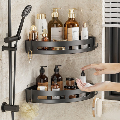 Bathroom Shower Rack Organiser-Multi-Layer Corner Storage Shelf-No Drill Plastic Shower Caddy (1–3 Tier Options)