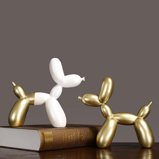 Nordic Balloon Dog Ornament–Modern Luxury Resin Home Décor Sculpture