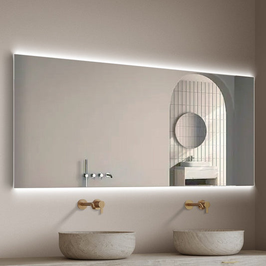 LED Smart Bathroom Mirror - Anti-Fog Touch Control Backlit Frameless Mirror