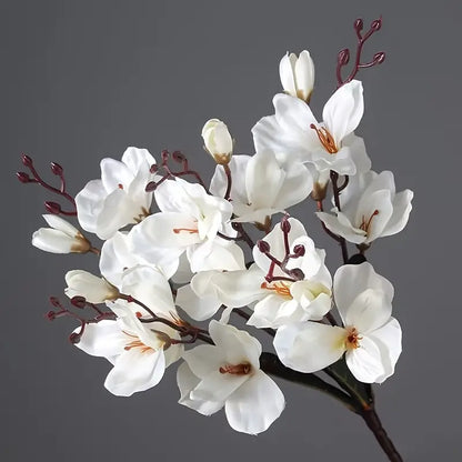 Artificial Magnolia Silk Flower Bouquet–Luxury Faux Floral Arrangement for Home & Wedding Décor