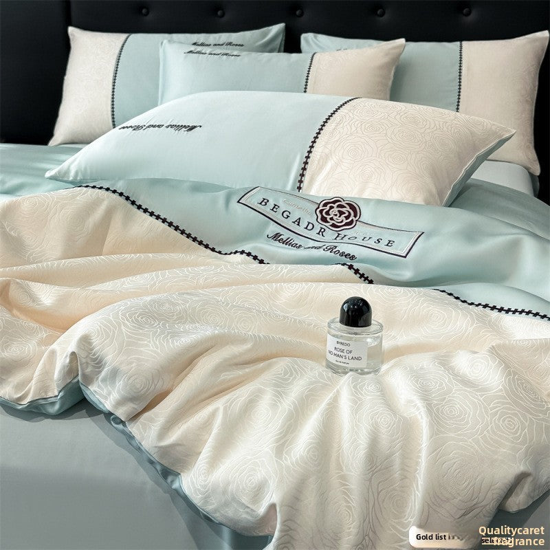 Luxury Lyocell Bedding Set–Ultra Soft Cooling 4-Piece Quilt Cover Set