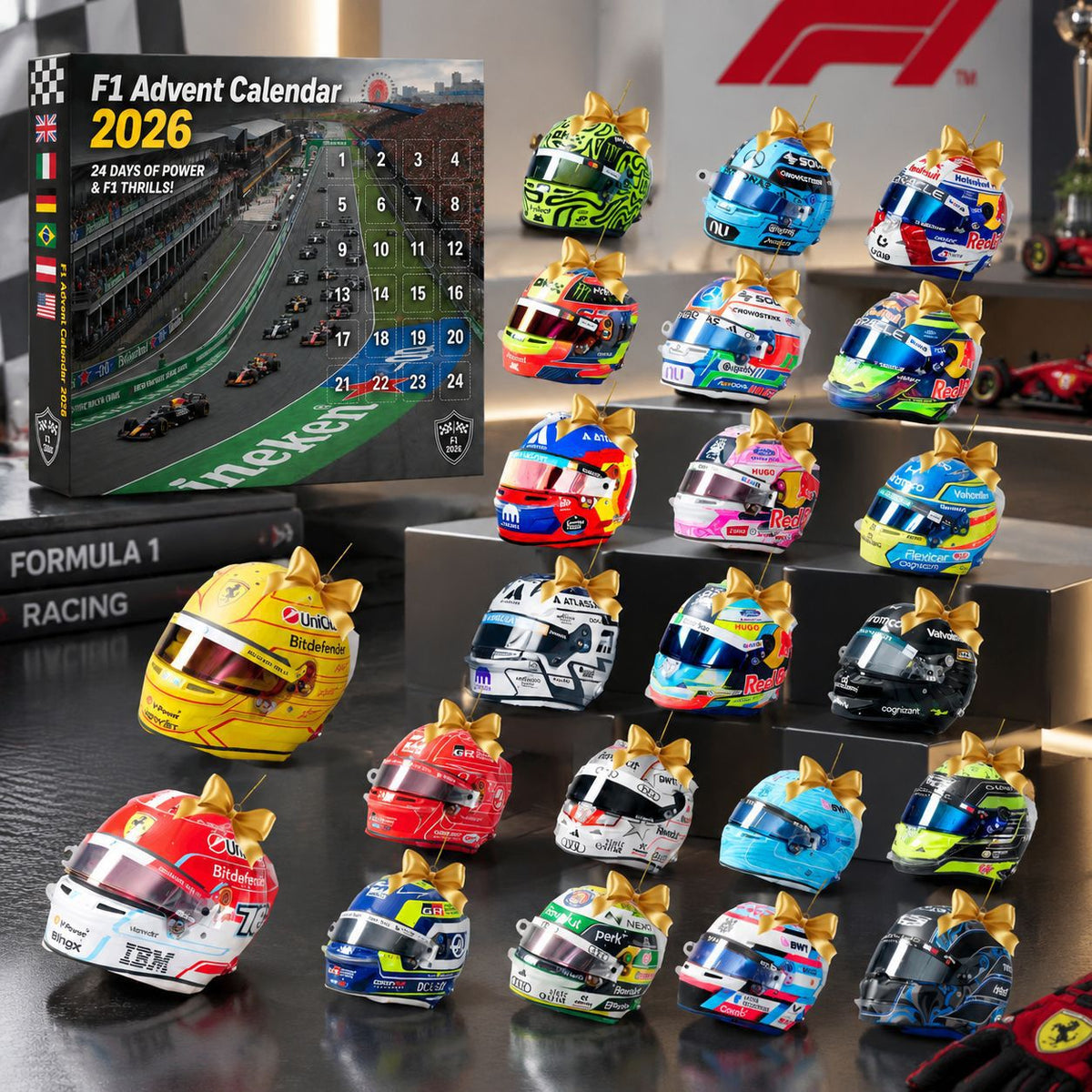 24-Day F1 Christmas Advent Calendar - DIY Acrylic Vehicle Model Blind Box Countdown Gift