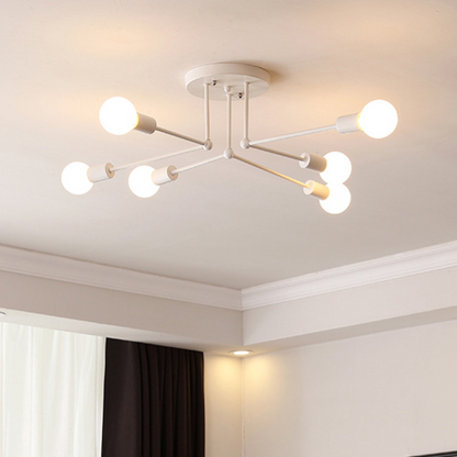 Modern Nordic LED Ceiling Light - Minimalist Iron Chandelier for Living Room & Bedroom