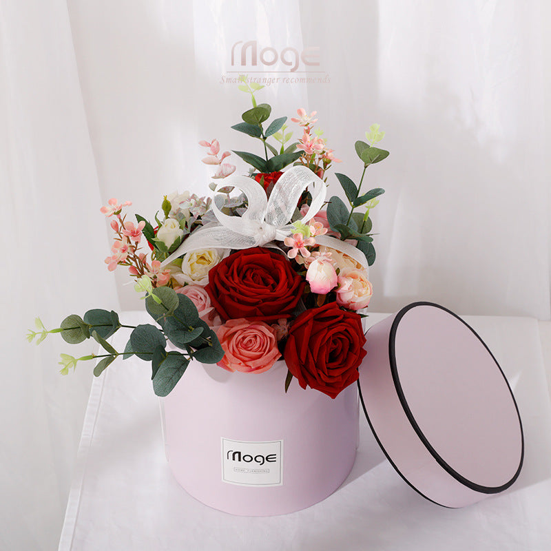 Luxury Silk Rose Flower Arrangement–Artificial Floral Centrepiece for Home & Wedding Décor