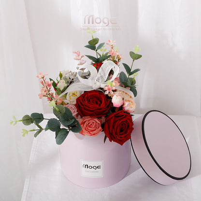 Luxury Silk Rose Flower Arrangement–Artificial Floral Centrepiece for Home & Wedding Décor