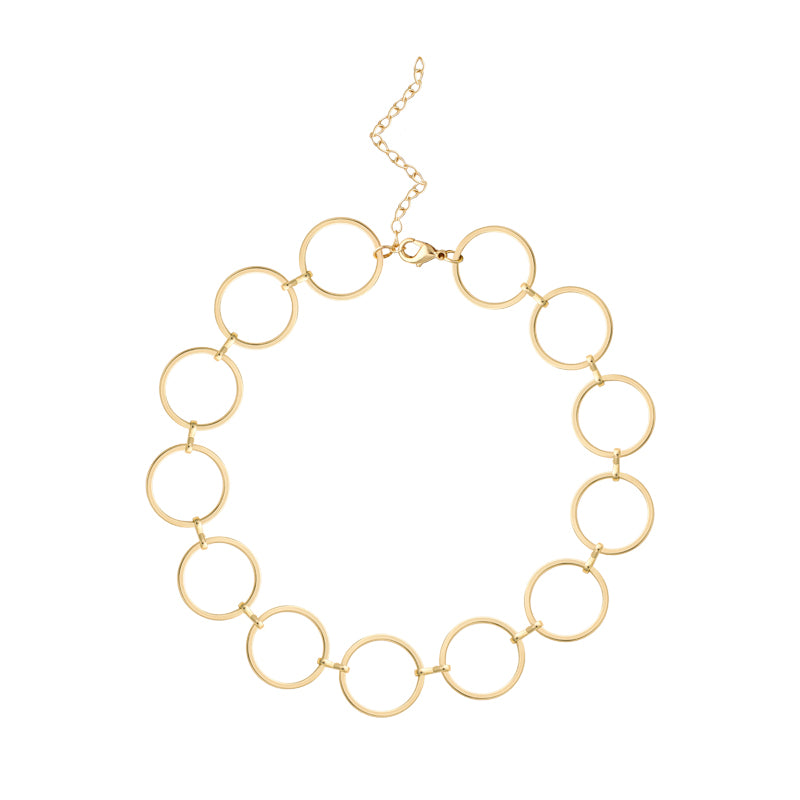 Lockable Collar Necklace–Adjustable Gold & Silver Chain Necklace, Minimalist Statement Jewellery for Women