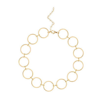 Lockable Collar Necklace–Adjustable Gold & Silver Chain Necklace, Minimalist Statement Jewellery for Women
