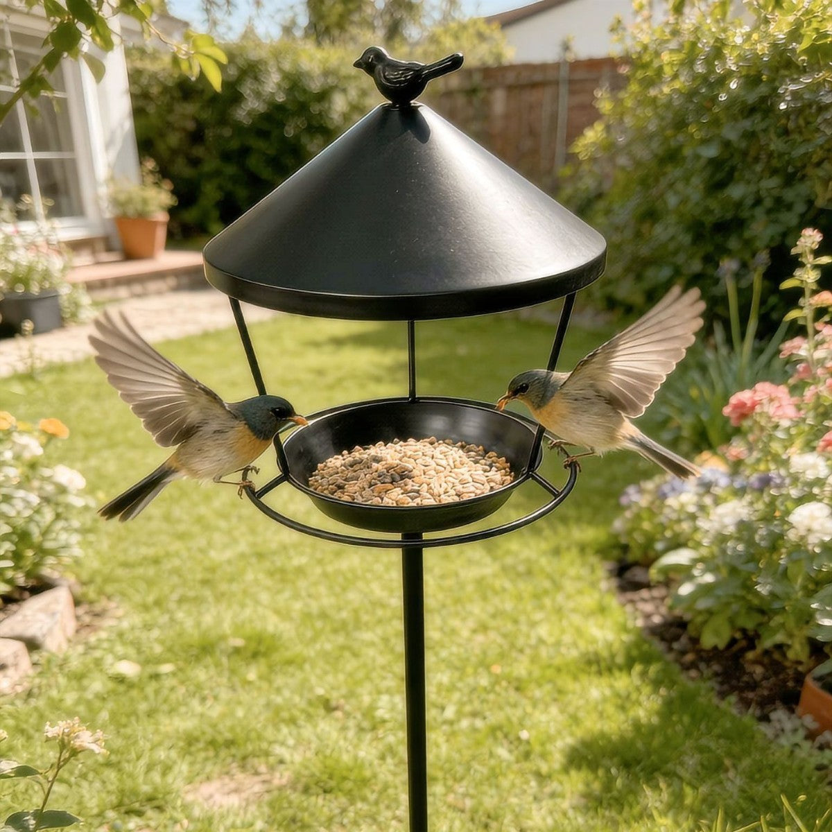 Decorative Iron Ring Bird Feeder–Garden Bird Feeding Station & Outdoor Garden Ornament