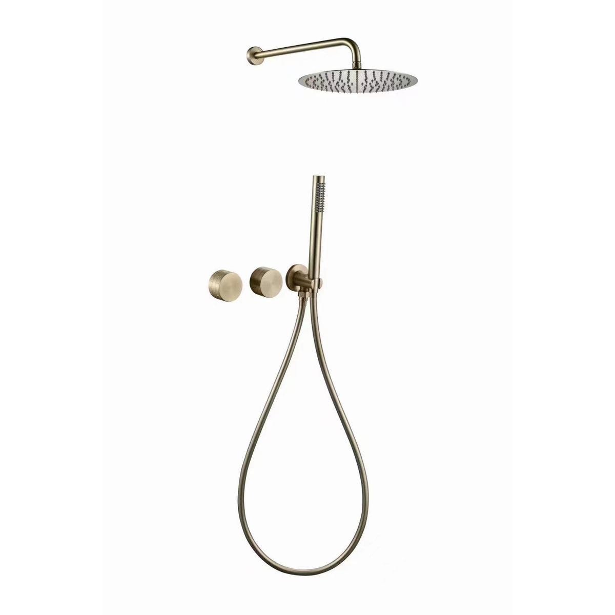 Luxury Concealed Rain Shower Set - Solid Copper Wall Mounted Bathroom Shower System