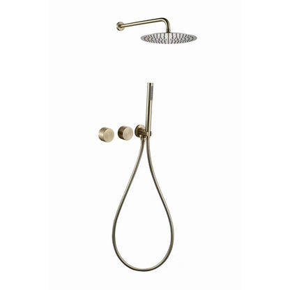 Luxury Concealed Rain Shower Set - Solid Copper Wall Mounted Bathroom Shower System
