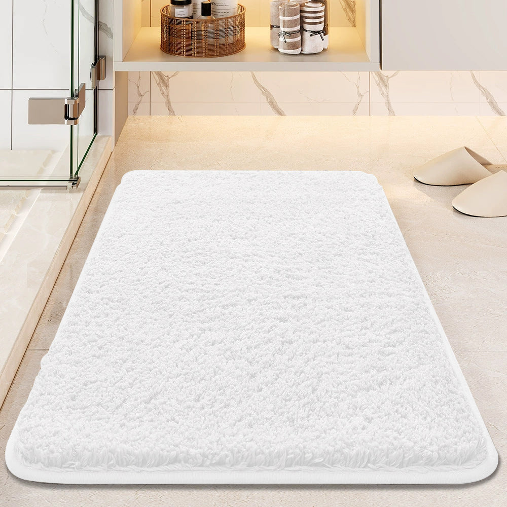 Soft Plush Non-Slip Bath Mat - Ultra-Absorbent Thick Bathroom Floor Rug Machine Washable