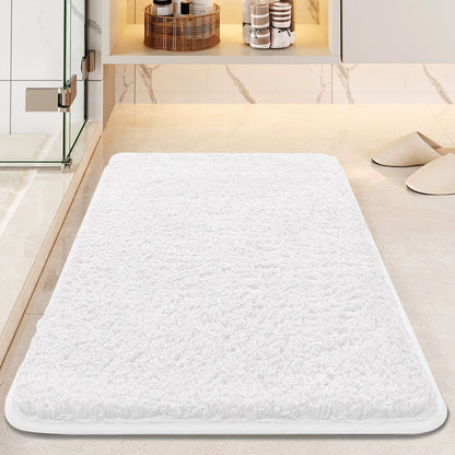 Soft Plush Non-Slip Bath Mat - Ultra-Absorbent Thick Bathroom Floor Rug Machine Washable