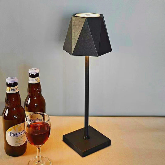 Touch Control Rechargeable Table Lamp–Modern LED Bedside Lamp with Device Charging