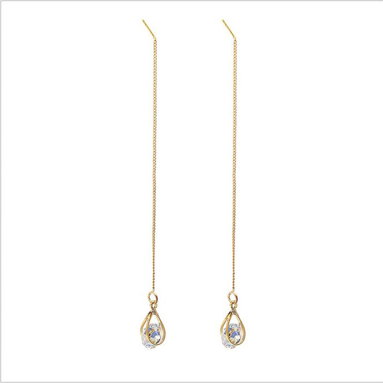 Water Drop Tassel Earrings–Asymmetrical Gold & Silver Drop Earrings, Elegant Alloy Statement Jewellery