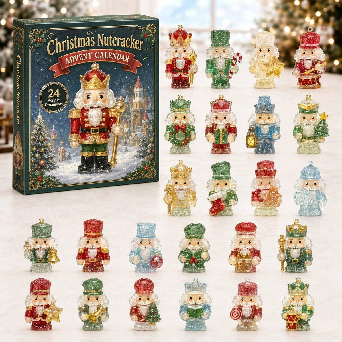 Christmas Acrylic Decorations Blind Box - 3mm Festive Santa, Gnome & Snowman Collectible Ornaments