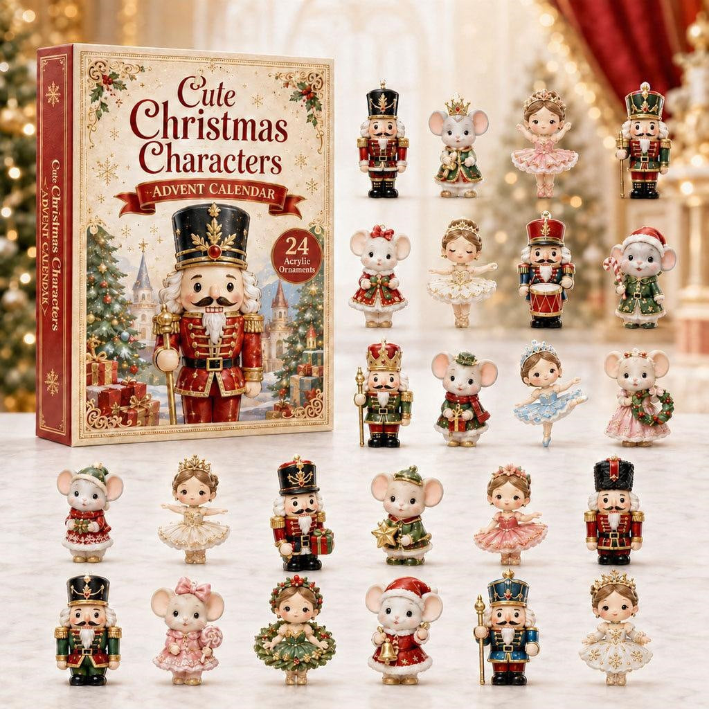 Christmas Acrylic Decorations Blind Box - 3mm Festive Santa, Gnome & Snowman Collectible Ornaments
