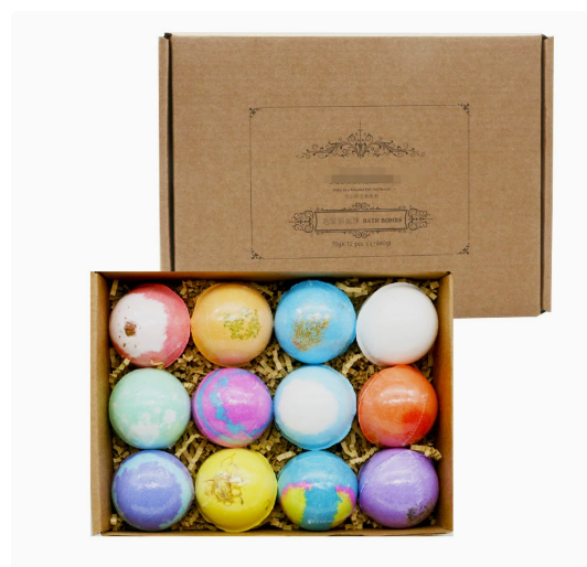 Essential Oil Bath Bomb Set | Aromatherapy Bath Salt Balls | Moisturizing Spa Bath Fizzers for Relaxation & Self Care (12PCS)